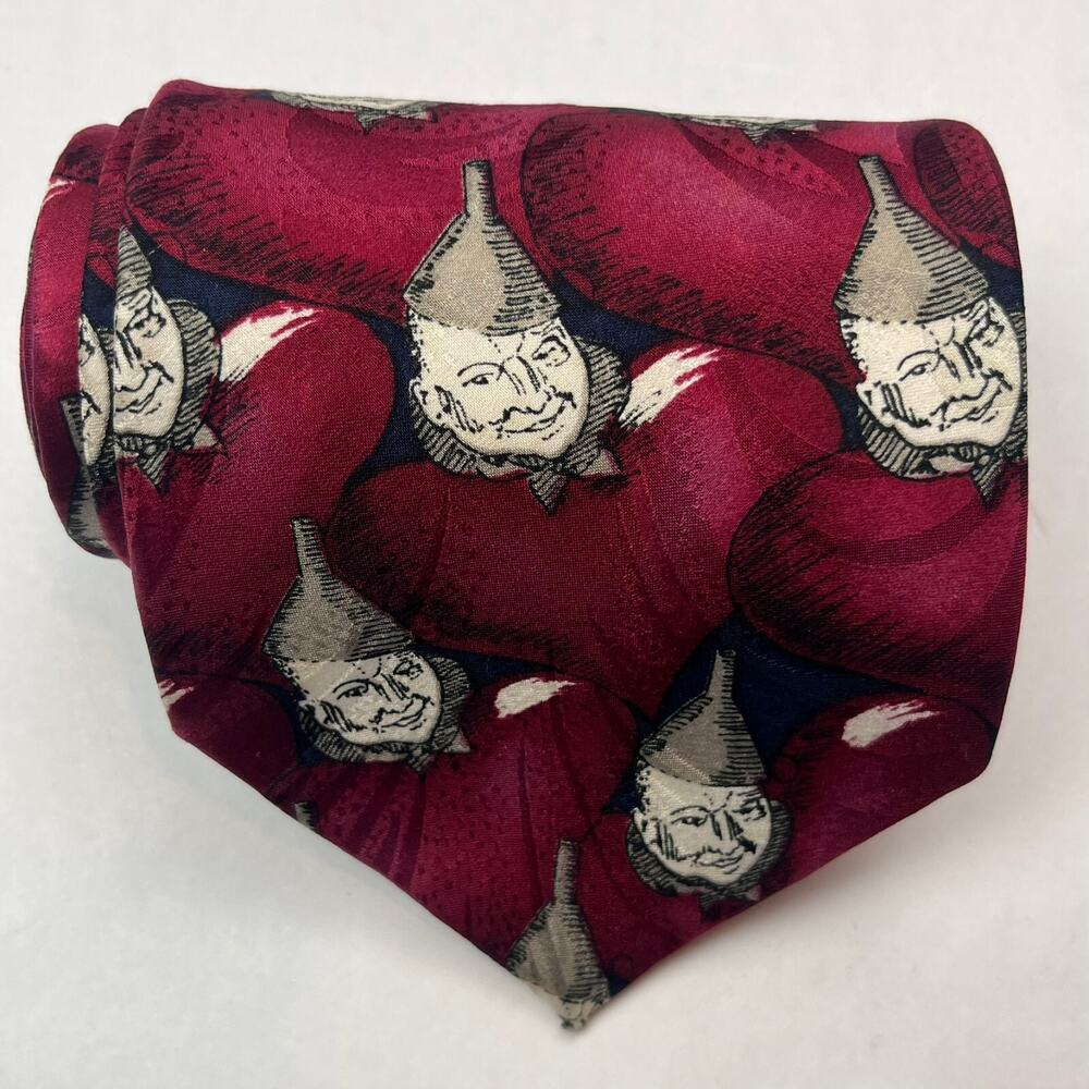 AMERICAN FILM CLASSICS Mens Silk Necktie WIZARD OF OZ 1992 Tin Man Red USA Tie